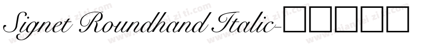 Signet Roundhand Italic字体转换
